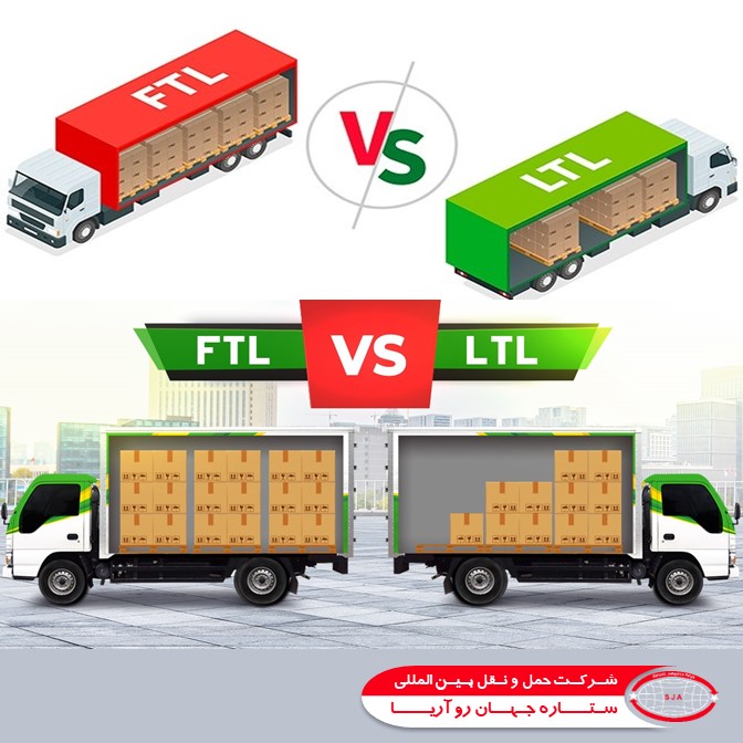 انواع روش های حمل و نقل جاده ای بین المللی بار​ شامل FTL و LTL