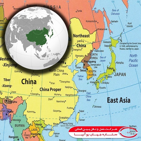 نقشه آسیای شرقی