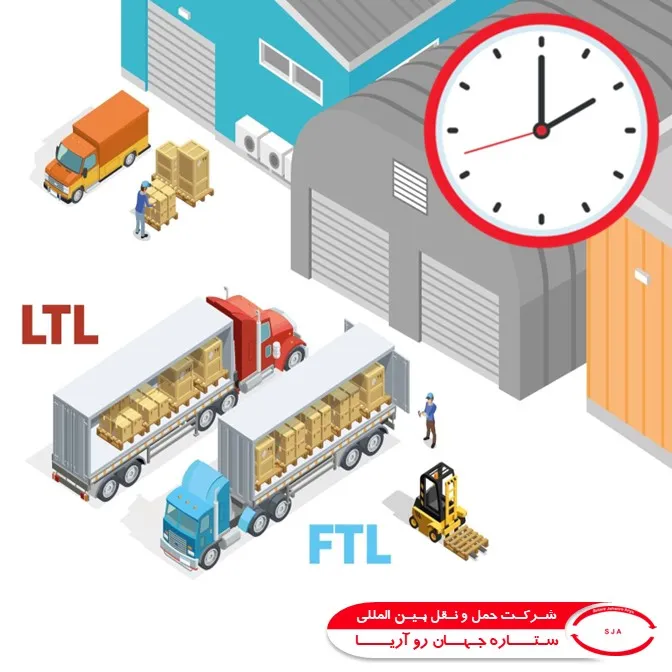 زمان تحویل در FTL و LTL پ بار گروپاژ - بار فول تراک